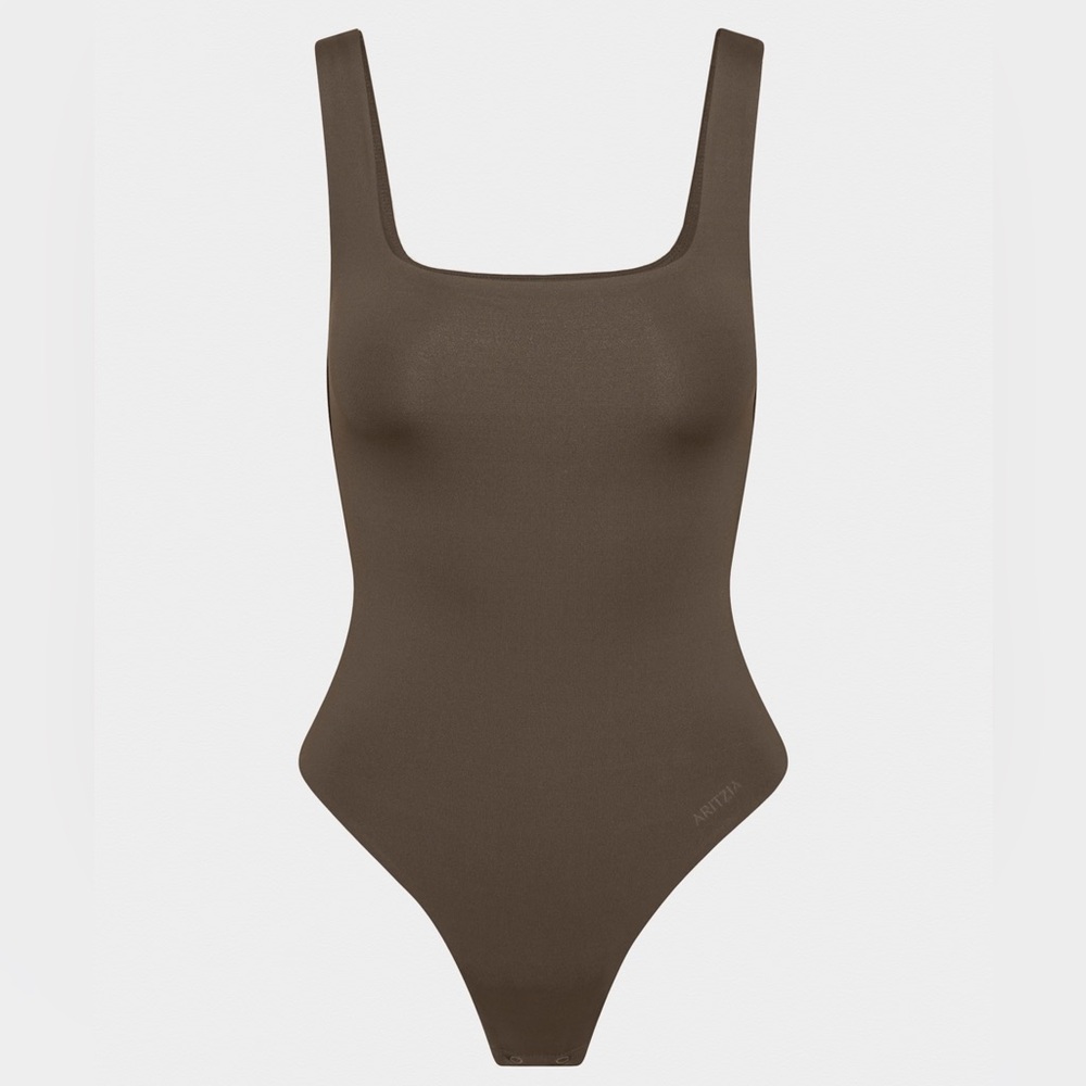 Babaton brown contour tank bodysuit